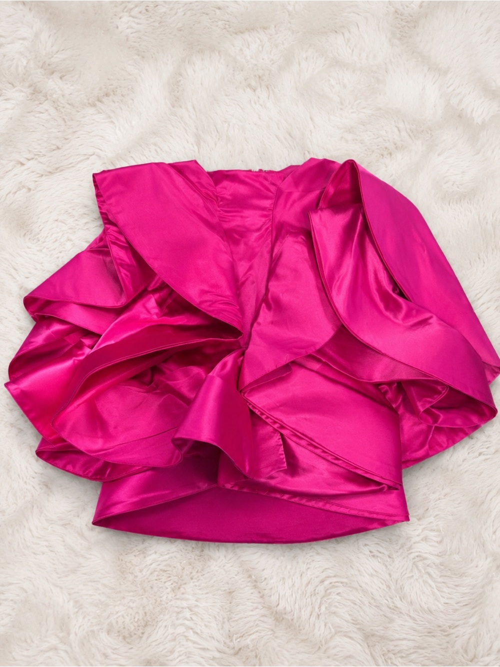 AKIRA Hot Pink Ruffle Mini Skirt